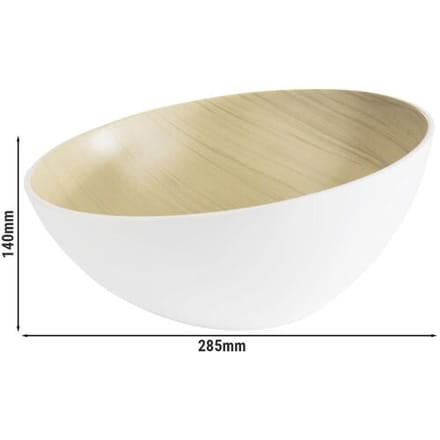 GGM Gastro (6 Stück) Schale - FRIDA - Melamin - 2,6 Liter - Ø 285mm - Weiß
