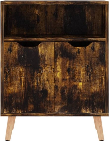 Dressoir - Bewerkt Hout - 60x30x72 cm - Gerookt