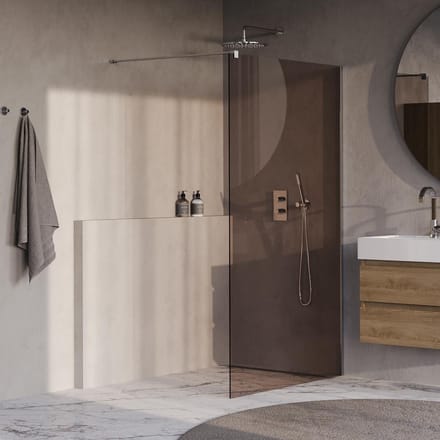 Brauer Oblivion - Inloopdouche - Brons Glas - 120 x 200 cm - incl. Glascoating - Chroom