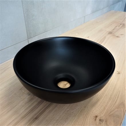 Brogali Design Alesa XL 33 cm Waskom – Mat Zwart