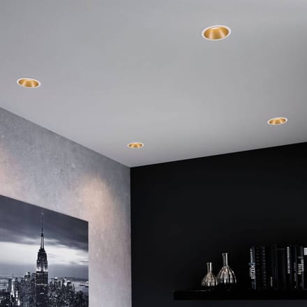 Inbouwlamp Cole rond 88 mm GU10 max. 10W 230V dimbaar Wit, Goud mat