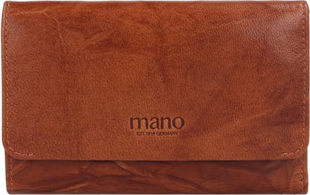 mano Donna Aurona Portemonnee RFID Leer 14,5 cm - Dames - Horizontaal - cognac