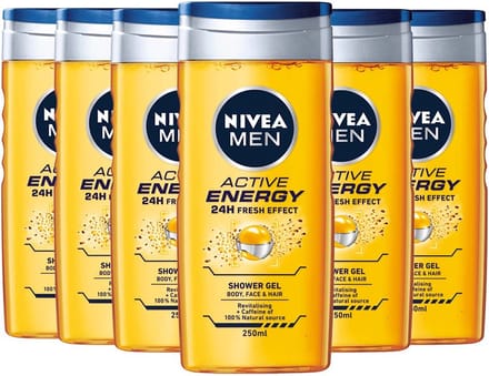 Nivea Men Douchegel - Active Energy - 6 x 250 ml