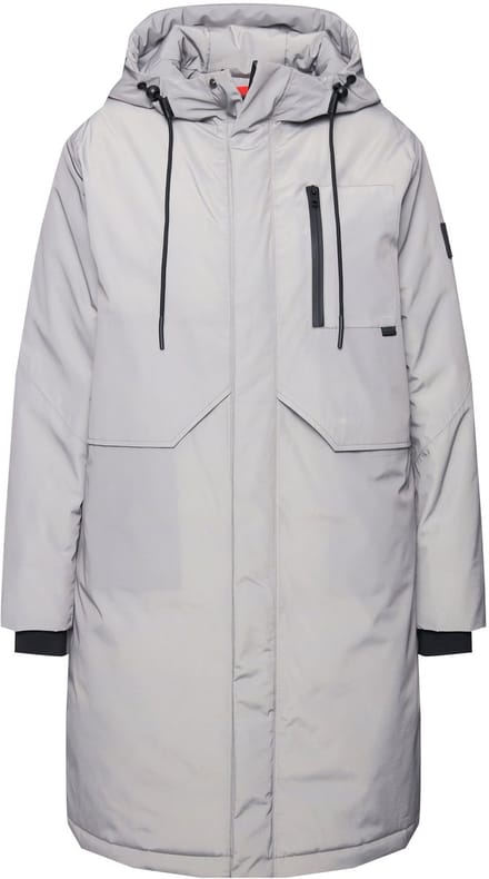 Ulla Popken - Dames - HYPRAR functionele mantel waterdicht gerecycled ritszak - Medium grijs - Maat 46+