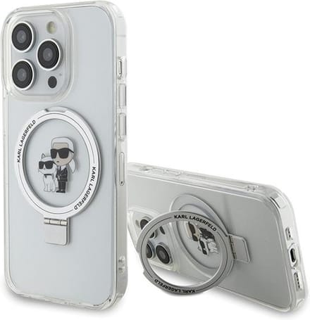 Karl Lagerfeld KLHMP14LHMRSKCH iPhone 14 Pro 6.1" white/white hardcase Ring Stand Karl&Choupette MagSafe