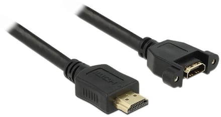 HDMI (m) - HDMI (v) inbouw adapter - versie 1.4 (4K 30Hz) - 1 meter
