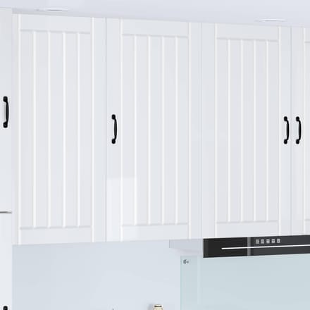 vidaXL - Wandkast - LUCCA - Hoogglans - Wit - 50 - x - 31 - x - 100 - cm - Bewerkt - hout