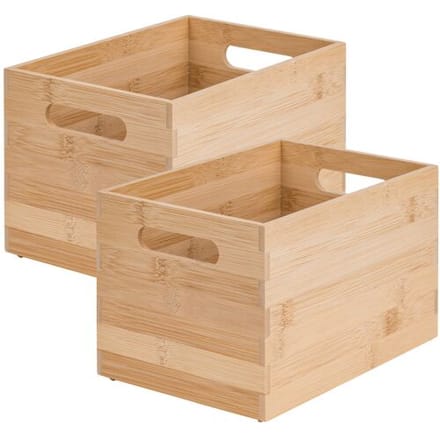 W5 Bamboe opbergbox (klein, 2 stuks)