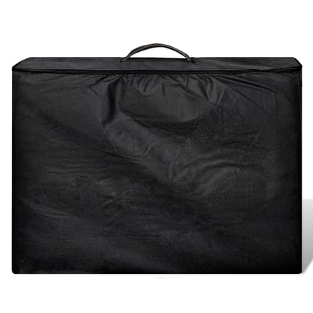 vidaXL - Inklapbare - massagetafel - 4 - zones - met - houten - frame - (zwart)