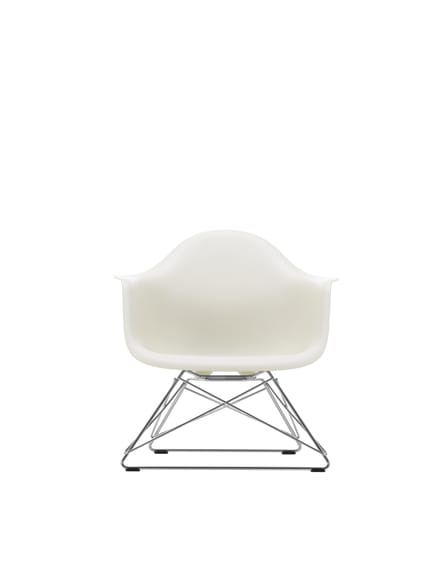 Vitra Eames Plastic Armchair LAR - kiezelsteen RE - glanzend chroom