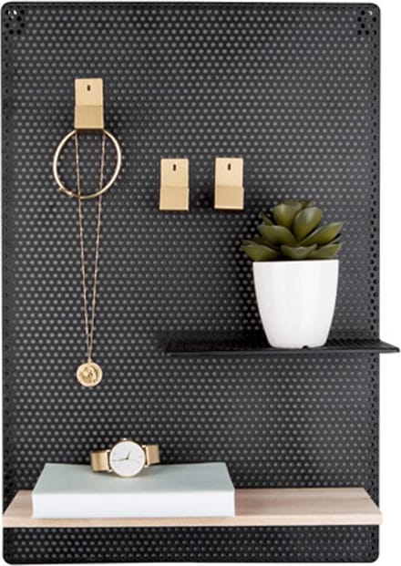 Present Time Memo bord Perky Mesh - IJzer Zwart - 52x34,5x10,5cm - Scandinavisch