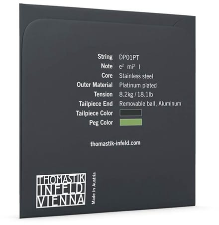 Thomastik Infeld THDP-01PT violin string E-1 4/4 medium, stainless steel, platinum plated