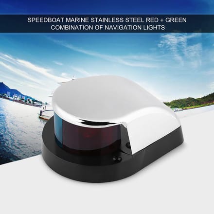 Feu de signalisation LED bicolore pour bateau, yacht, 12 V blue