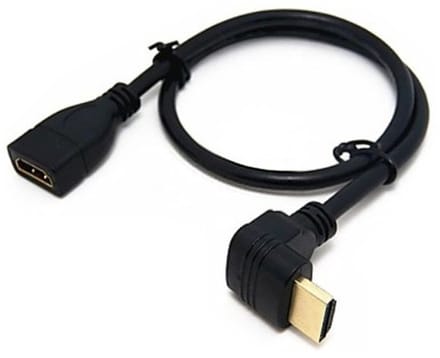 Schuine HDMI-kabel 90° onder 50 cm Full HD 1080p
