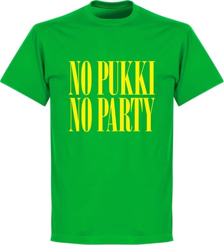 No Pukki, No Party T-Shirt - Groen - S