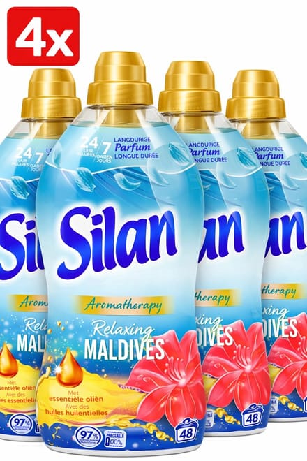 (4x) Silan - Wasverzachter - Relaxing Maldives - 48wb/1056ml