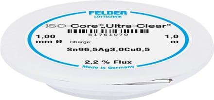 Felder ISO-Core Ultra Clear SAC305 Soldeertin Spoel Sn96,5Ag3Cu0,5 1 mm