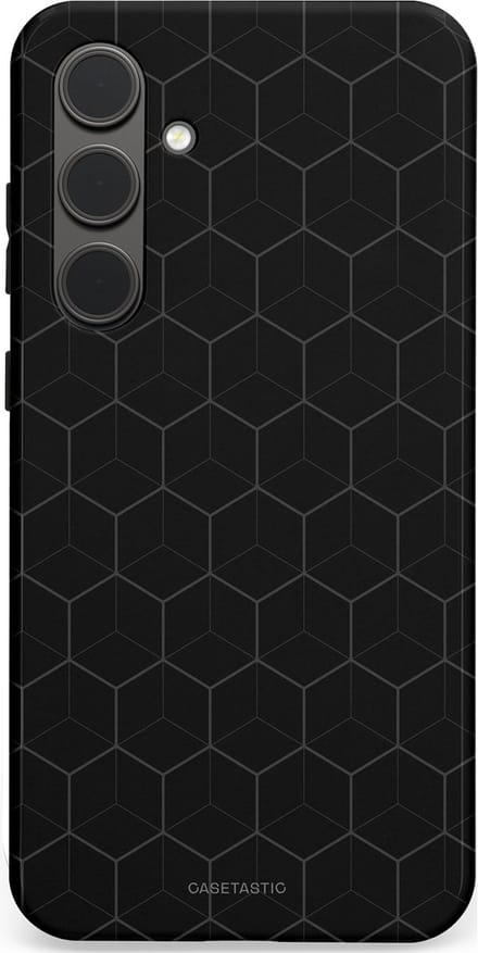 Casetastic hoesje geschikt voor Samsung Galaxy S24 Plus - Dubbellaagse bescherming - Hexago - Fashion Case - Zwart