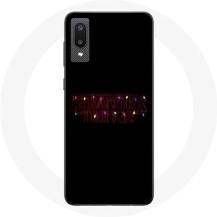 Coque pour Samsung Galaxy A02 Stranger Things Affiche Logo Joyeux noël