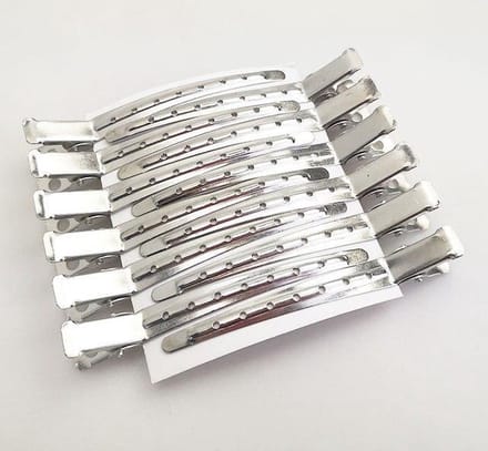 HairCare - Metalen haarklem - haarclip - 85 mm - Haarclips - 12 stuks - Kapper