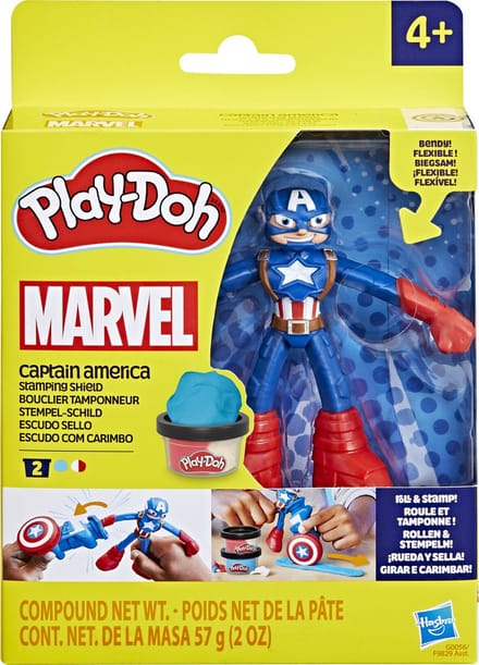 Play-Doh Marvel Captain America Stempelschild - Boetseerklei