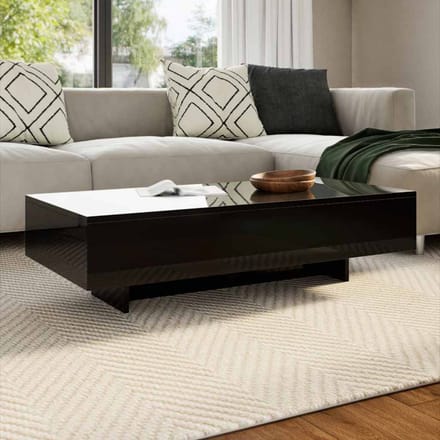 vidaXL - Salontafel - hoogglans - zwart