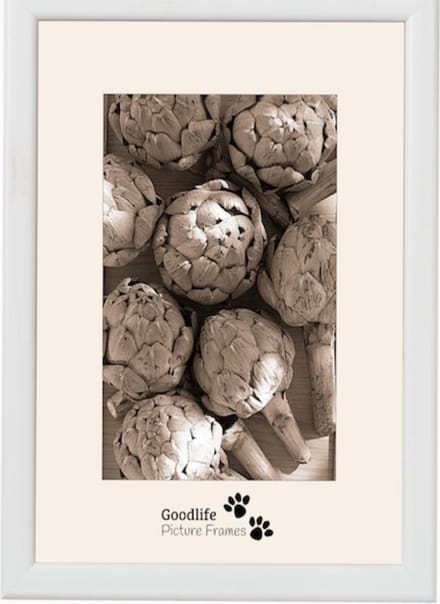 Fotolijst Merano 30x45 Wit - Normaal glas - 12 mm breed profiel - Goodlife Picture Frames