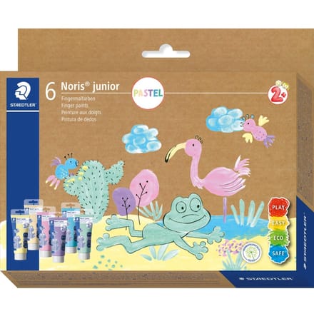 STAEDTLER - Noris junior - vingerverf - Set met 6 pastel kleuren