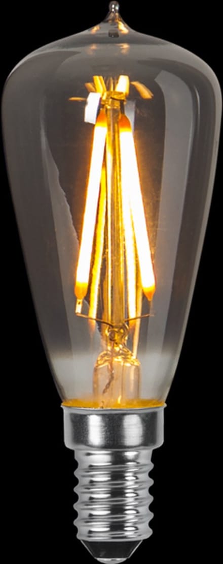 Kogellamp - E14 - 1.6W - Super Warm Wit <2200K - Filament - Rookglas