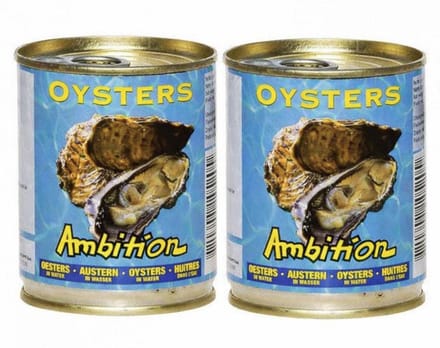 Ambition Oesters in Blik 225 g – 2 Stuks – Luxe Zeevruchten