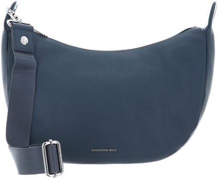 MANDARINA DUCK Leren schoudertas Mellow Leather Hobo Bag Iron petrol