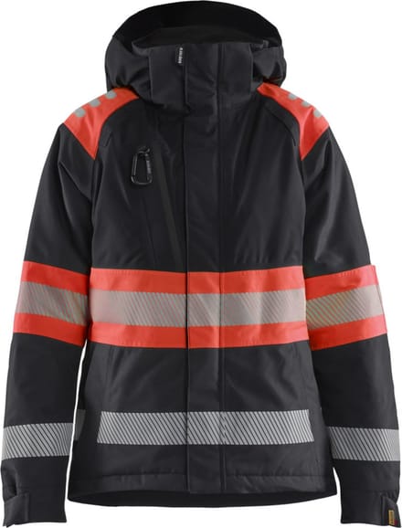 Blaklader 4470-1977 Dames Winterjas High Vis - Zwart/High Vis Rood - M