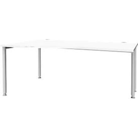Schäfer Shop  Genius Bureautafel in vrije vorm MODENA FLEX, aanbouw links, wit