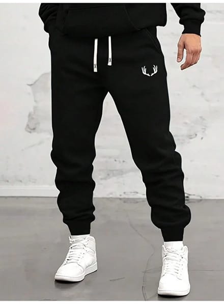 Joggingbroek Heren - Trainingsbroek - Katoen - Zwart - Maat L