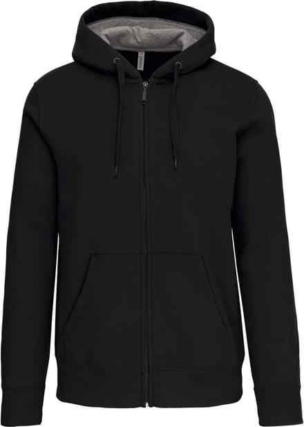 Kariban Hooded sweater met rits K444 - Black - L