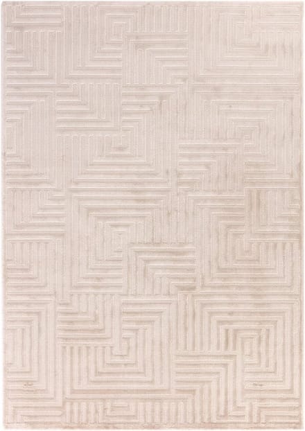 Flycarpets Cara Modern Japandi Cubico Vloerkleed - Beige - 120x170 cm