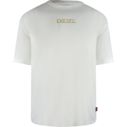 Diesel Gold Logo Wit T-shirt