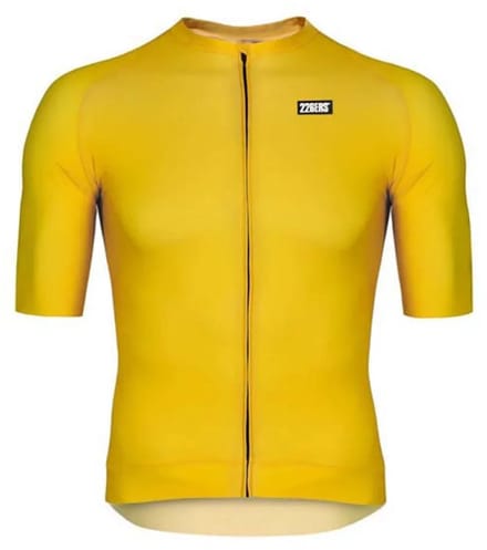226ers Color Block Korte Mouw Wielertrui Geel M Man