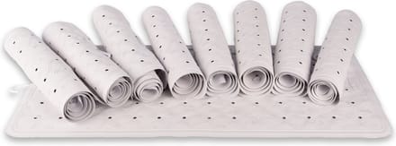 Rubberen Antislip Douchemat - Wit, 36x76 cm: Hoogwaardige Badmat met Zuignappen,