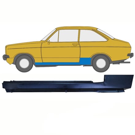 Volledige dorpel voor Ford Escort 1974-1980 / Links
