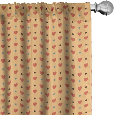 ABAKUHAUS Voorhangen – 2x75x175 cm – microfaser – halfdonker – koraal