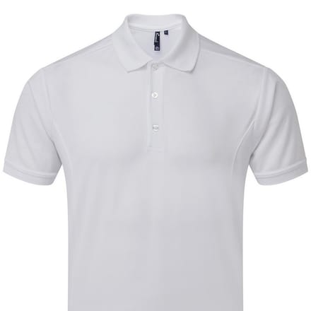 Premier Heren Coolchecker Poloshirt (Wit)