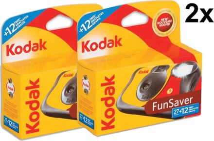kodak funsaver 2-pak 27+12 foto's