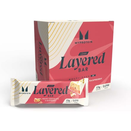 Lean Layered Protein Bar - 6 x 40g - Witte Chocolade en Framboos