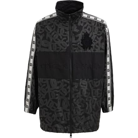 Overmaat winddichte jas met logo Dolce & Gabbana