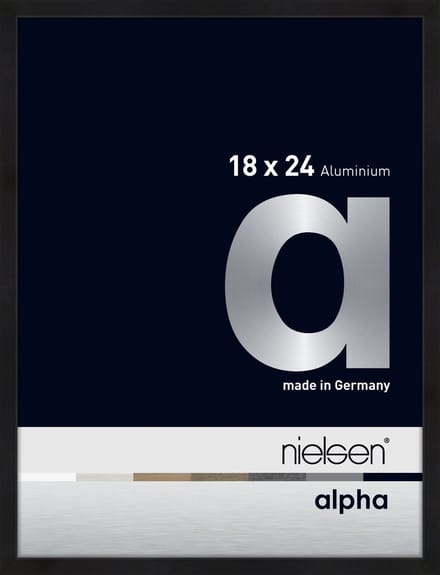 Nielsen Alpha Aluminium Fotolijst Black Matt 18x24cm