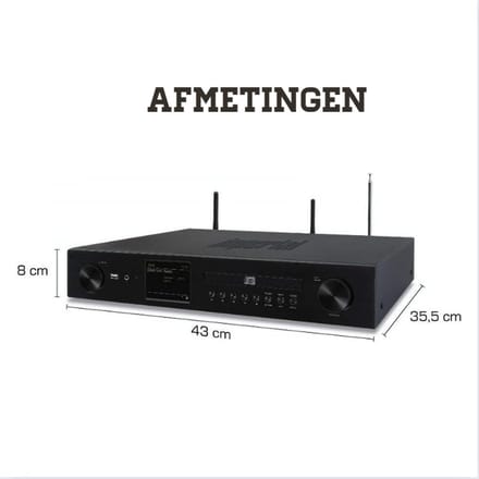 DAB Radio - Receiver CD Speler Internet Bluetooth - HiFi Tuner Versterker