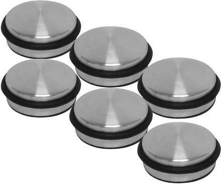 Deurstop - 6 Stuks - Deurstopper - Deurstoppers voor Binnen - Deurbuffer - Deurvastzetter - Antislip - RVS - 10,5cm - ACERO