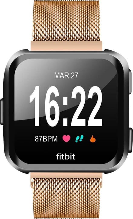 YPCd® Fitbit Versa - Versa 2 - Versa Lite bandje - Rosé Goud - Milanees Roestvrij Staal - Small
