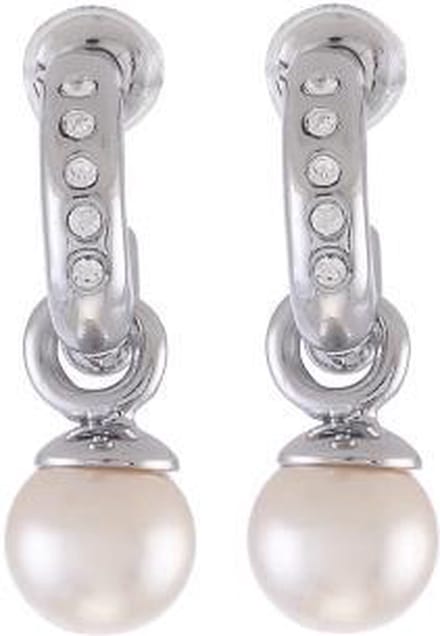 Behave - Oorbel steker zilverkleur glasparel klassiek elegant 22mm